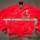 Wholesale Satin Custom Mens Bomber Jackets In Red