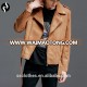 2018 High quality Fashion OEM clothing lapel soft winter men fashion suede custom jacket